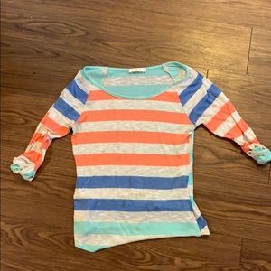 Half sleeve striped tee